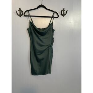 Glam Green Spaghetti Strap Party Dress Size Large